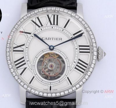 BBR Factory 1:1 Replica Cartier Rotonde De Tourbillon Watch Stainless Steel 40mm 1