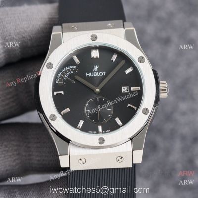 2021 Replica Hublot Classic Fusion 42mm Black Dial Rubber Strap Watches 1