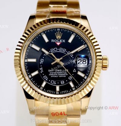AI Factory Rolex SKY Dweller 42mm Yellow Gold Watch Rolex 1:1 Replica Watch 1