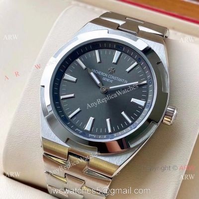 Copy Vacheron Constantin Geneve Overseas Rhodium Grey Stainless Steel Watches with No Date 1