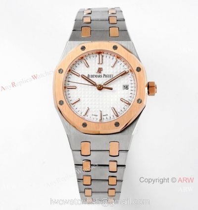 2021 New Swiss Copy Audemars Piguet Royal Oak 34mm Watch Two Tone Rose Gold Case 1