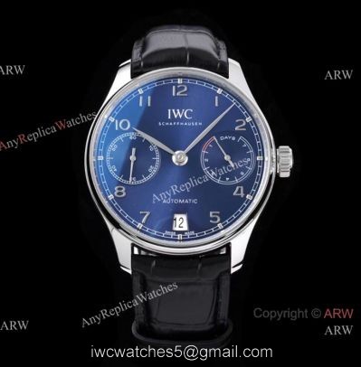 ZF Factory 1:1 Super Clone IWC Portugieser 7 Days Blue Watch IW500710 Stainless Steel 1
