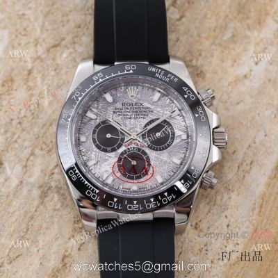 New 2021! AAA Clone Rolex Daytona Meteorite Dial M116519LN Rubber Strap 1