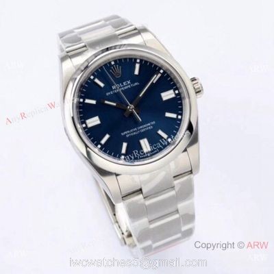 2020 Newest! Super Clone Rolex Oyster Perpetual 36mm EW Factory 3230 904L Blue Dial Watch 1