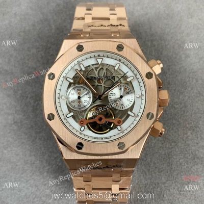 High Quality Audemars Piguet Royal Oak Offshore Skeleton Rose Gold Watch 1