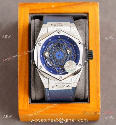 Z Factory Swiss Quality Hublot Sang Bleu Citizen Watch SS Blue Dial 45mm 1