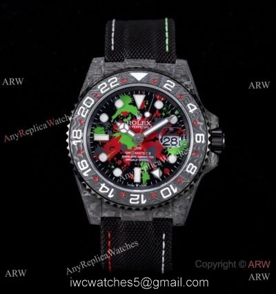 2021 1:1 Replica Rolex DiW GMT-Master 2 Graffiti Dial JH Cal.3186 Custom Watch 1