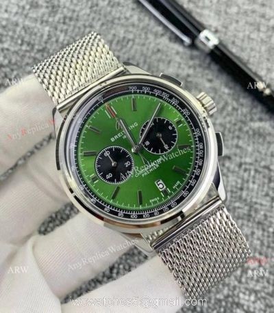 Breitling Premier B01 Green Steel Watches Chronograph Movement 1