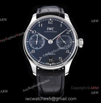 ZF Factory 1:1 Super Clone IWC Portugieser 7 Days IW500109 Watch Black Dial Stainless Steel 1