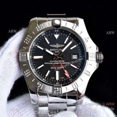 GF Factory Swiss Breitling Avenger II GMT GF 2836 Movement Watch Stainless Steel 1