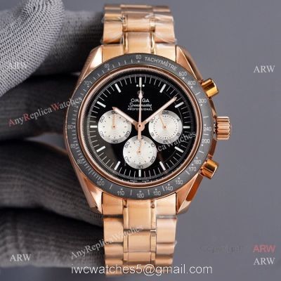 New Copy Omega Speedmaster Watch VK Quartz Rose Gold Watch 1