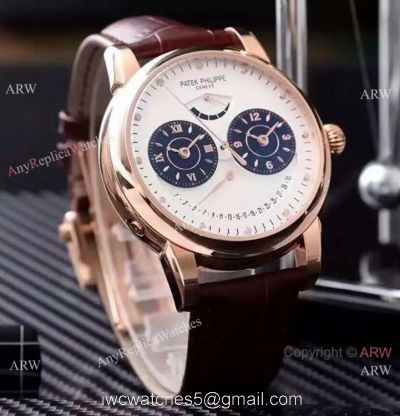 Patek Philippe Geneve Power Reserve Watches Rose Gold Case 1