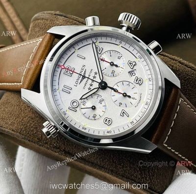 CF Factory 1:1 Copy Longines Spirit Chronograph Watch White Dial ETA7753 Movement 1