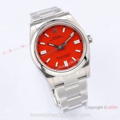 2020 Novelty! AAA Replica Rolex Oyster Perpetual 36mm EWF 3230 Red Dial Watch 1