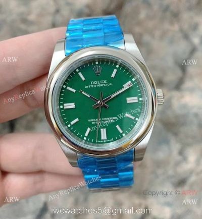 2020 New Rolex Oyster Perpetual 41mm Watch Stainless Steel President Band Green Dial 1