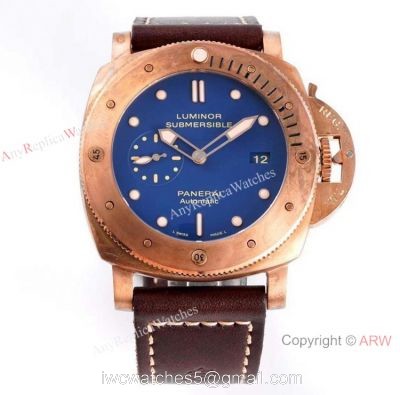 ZF Factory Panerai Luminor Pam00671 Watch Bronze Case Blue Dial 1