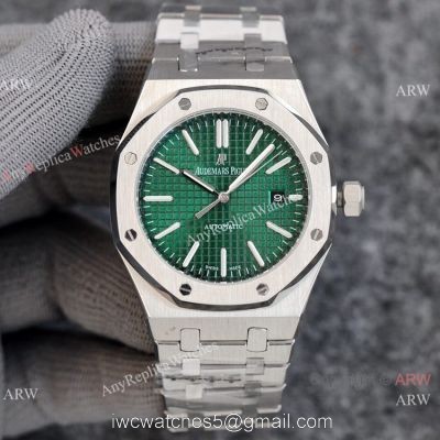 NEW! Audemars Piguet Royal Oak 15500 41mm Automatic Watches New Olive Green Dial 1