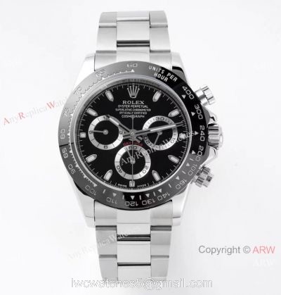 Super Clone Rolex Daytona VRF Swiss 7750 Watch Black Dial 116500ln 1