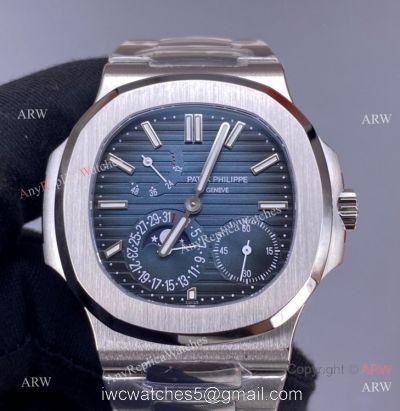 (PF Factory) Swiss Grade One Patek Philippe Nautilus Moon phase Multifunction Watch 2021 New 1