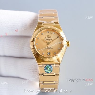 Swiss Copy Omega Constellation 8700 All Gold Watch 29MM 1