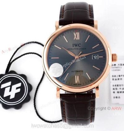 ZF Factory IWC Portofino Swiss 9019 Gray Dial Rose Gold Watches 1