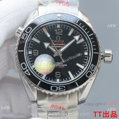 Swiss Quality Omega Seamaster Planet Ocean Watch Citizen 8215 Black Ceramic Bezel 1