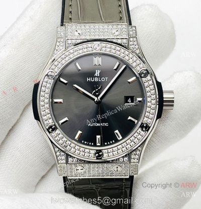 HB Factory V3 Hublot Classic Fusion Swiss Hub1213 Iced Out Watch Super Clone 1:1 1