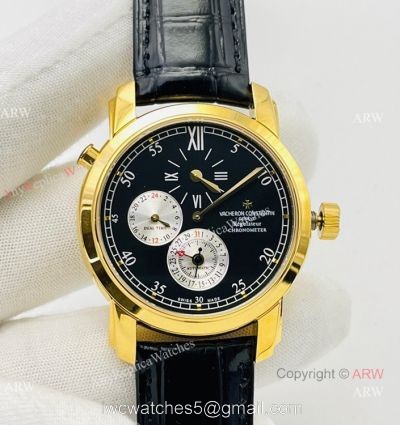 TWS Factory Swiss Vacheron Constantin Malte Dual Time Regulateur 42005 41mm Watch Yellow Gold 9015 Movement 1