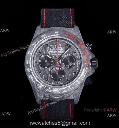 NEW! Super Clone Rolex DIW Daytona NTPT Carbon Red watch TW Factory 7750 Movement 1