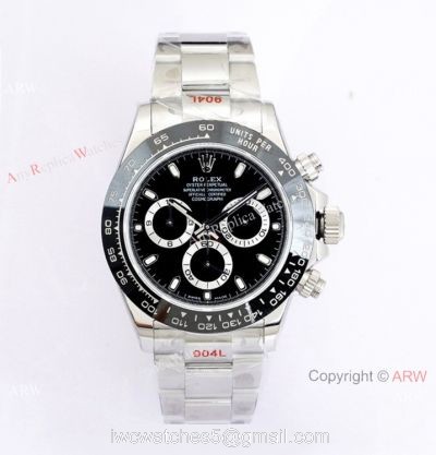 (EW)Swiss 7750 Rolex Daytona Copy Watch 116500ln Black Dial Cerachrom Bezel 40mm 1