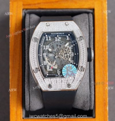 (RM Factory) Best Copy Richard Mille RM010 Diamond Watch With Skeleton Dial 1