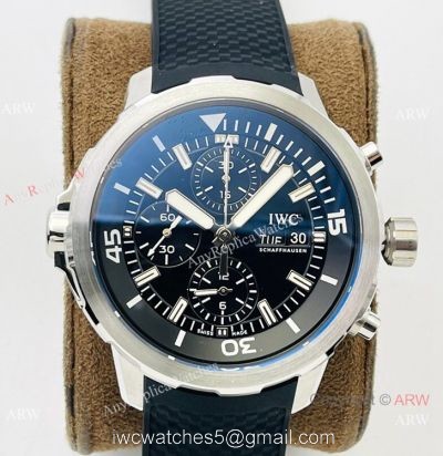 (IWS) IWC Aquatimer Chronograph Edition Expedition Copy Watch Black Dial 44mm 1