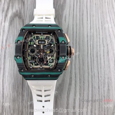 Clone Richard Mille rm11-03 Men Watches CarbonRose Gold Case 1