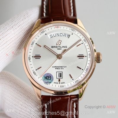 Swiss Copy Breitling Premier DayDate Automatic Watch Rose Gold 40mm 1