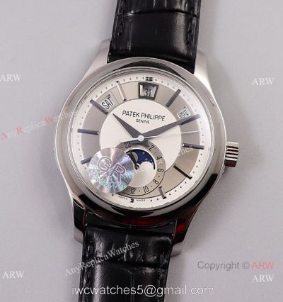 GR factory V2 Patek Philippe Geneve 5205g Moonphase White Dial Watch Swiss Grade 1 1