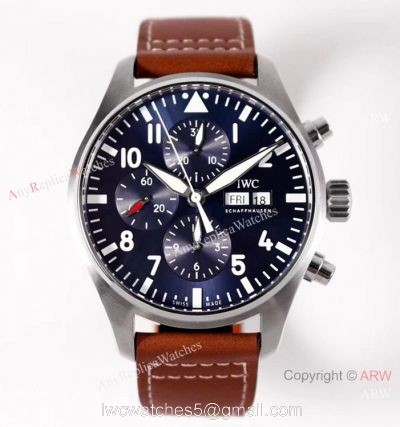 ZF Factory v2 IWC Pilots Chronograph 7750 Watch Bucherer Blue Dial 43mm 1