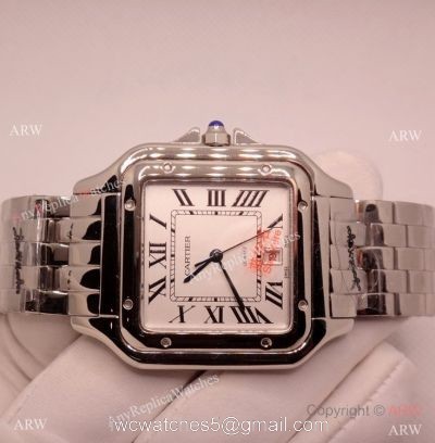 AAA Quality Copy Panthere De Cartier Quartz Watch 38mm Stainless Steel 1