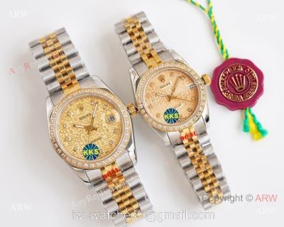 Two Tone Gold Face Replica Rolex Datejust Watch Citizen 8215 Movement 1