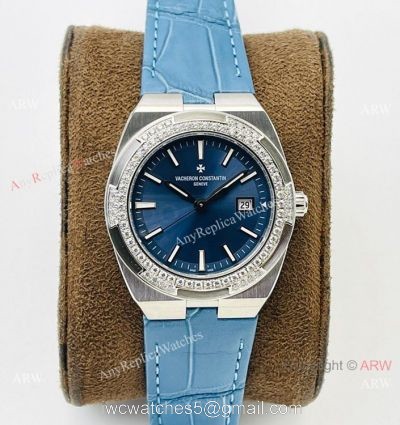 Swiss Grade 1 Vacheron Constantin Overseas Blue Diamond Watch Swiss Quartz 33mm 1