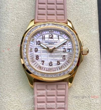 PPF Factory Patek Philippe Lady-Aquanaut Cal.324 Watch Yellow Gold MOP Dial 1