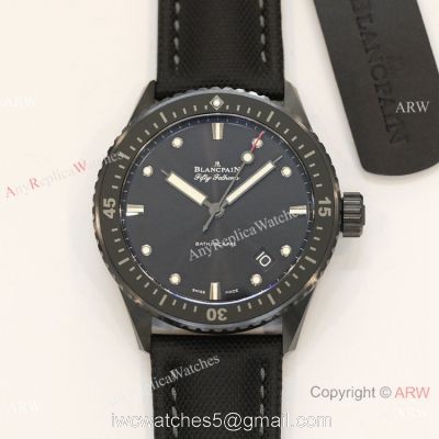 Swiss Grade Replica Blancpain Fifty Fathoms Bathyscaphe GF Factory Cal.1315 Watch All Black 1