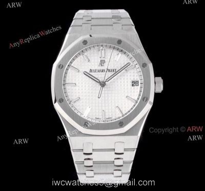 15500 ZF Audemars Royal Oak Silver Dial Stainless Steel Superclone Watch 41mm 1