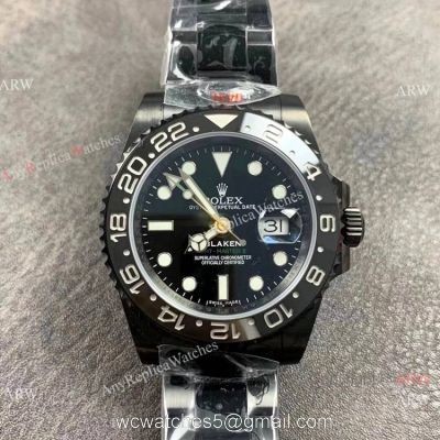 GS Factory Rolex GMT-Master II Blaken Swiss 2824 Watch Black Venom DLC case 40mm 1