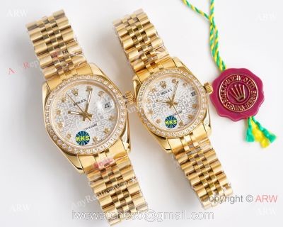 All White 28mm/36mm Replica Rolex Datejust Watch Citizen 8215 Movement 1
