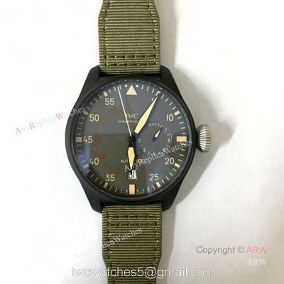 Best Quality Replica IWC Big Pilots Spitfire Automatic Watch Military Green Dial 1