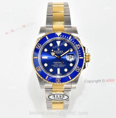 Clean Factory Rolex 116613 LB Rolex Smurf Submariner Stainless Steel Gold Superclone Watch 1