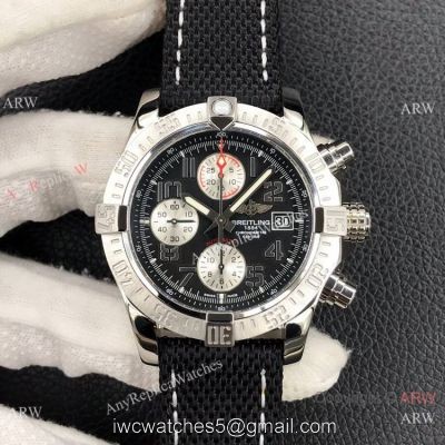 Grade AAA Copy Breitling Avenger II Chronograph Asian 7750 Watch Black Military Strap 1