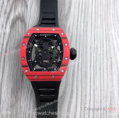 JB Factory Swiss Richard Mille RM 052-01 Tourbillon Skull Watch Red Version 1