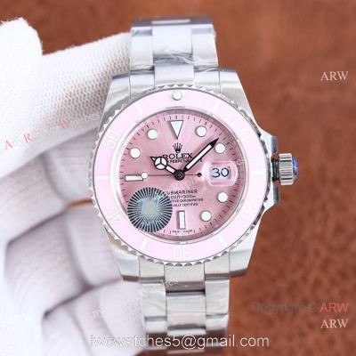 Swiss Quality Rolex Submariner Pink Version Stainless Steel Watch Citizen 8215 1