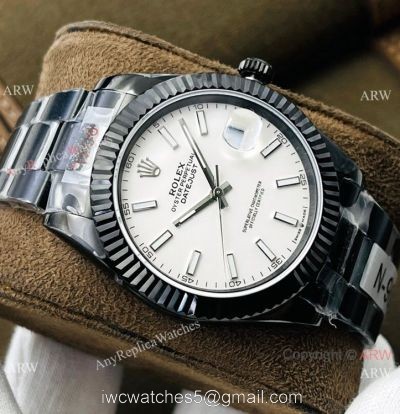 Swiss Copy Rolex Datejust 41 Black Venom DR Factory 2824 Watch BlackSteel White Dial 1